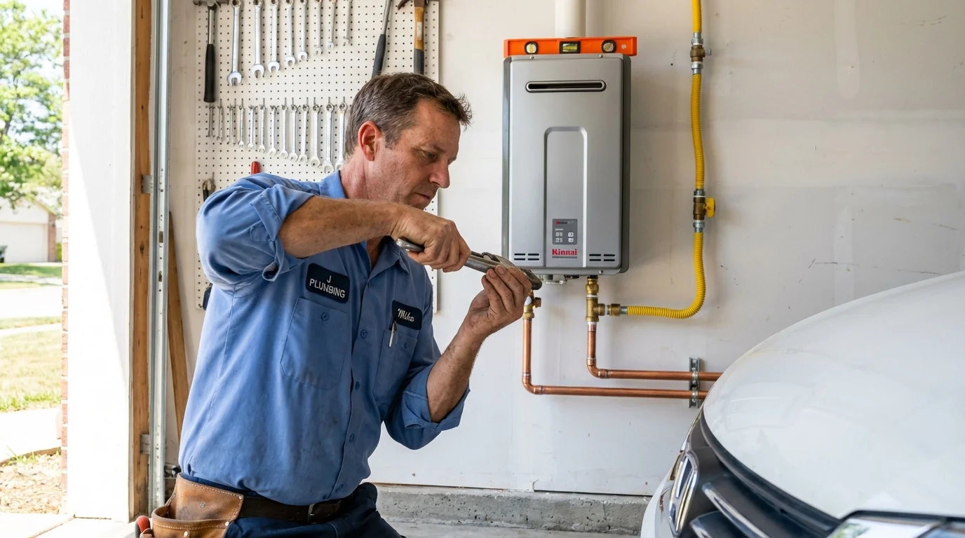 Tankless water heater installation by a Johns Plumbing LLC plumber in Tavernier